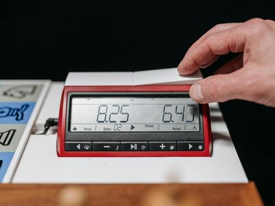 Close up of a digital clock showing focus time